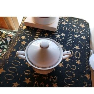 Elegant White Ceramic Sugar Bowl with Lid Royal Gallery China Irene